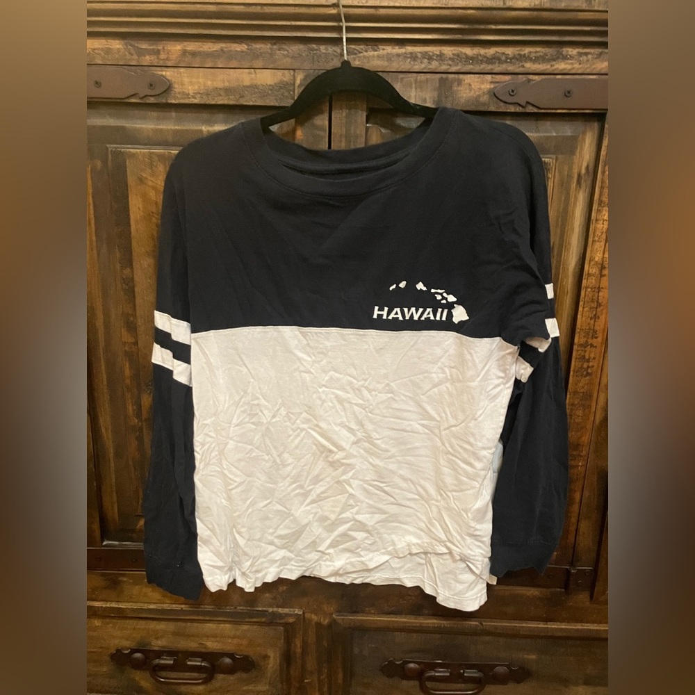 Black & white, large long sleeve shirt